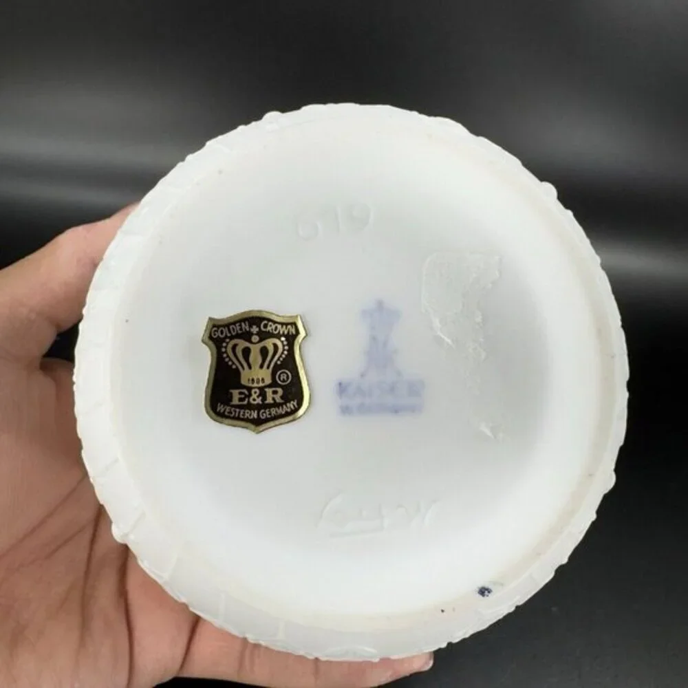Mid Century Kaiser Candy Bowl Manfred Frey Covered Dish Bowl Porcelain W Sticker